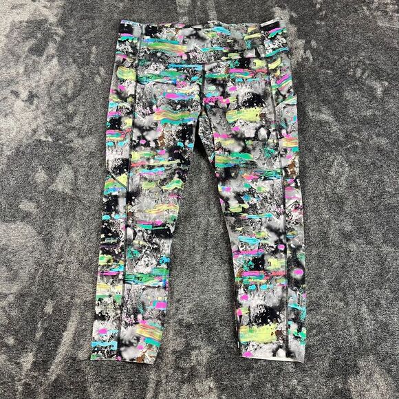 lululemon athletica Pants - Lululemon Fast and Free High-Rise Crop 23" Inseam Paint Drift Multi Pants 14